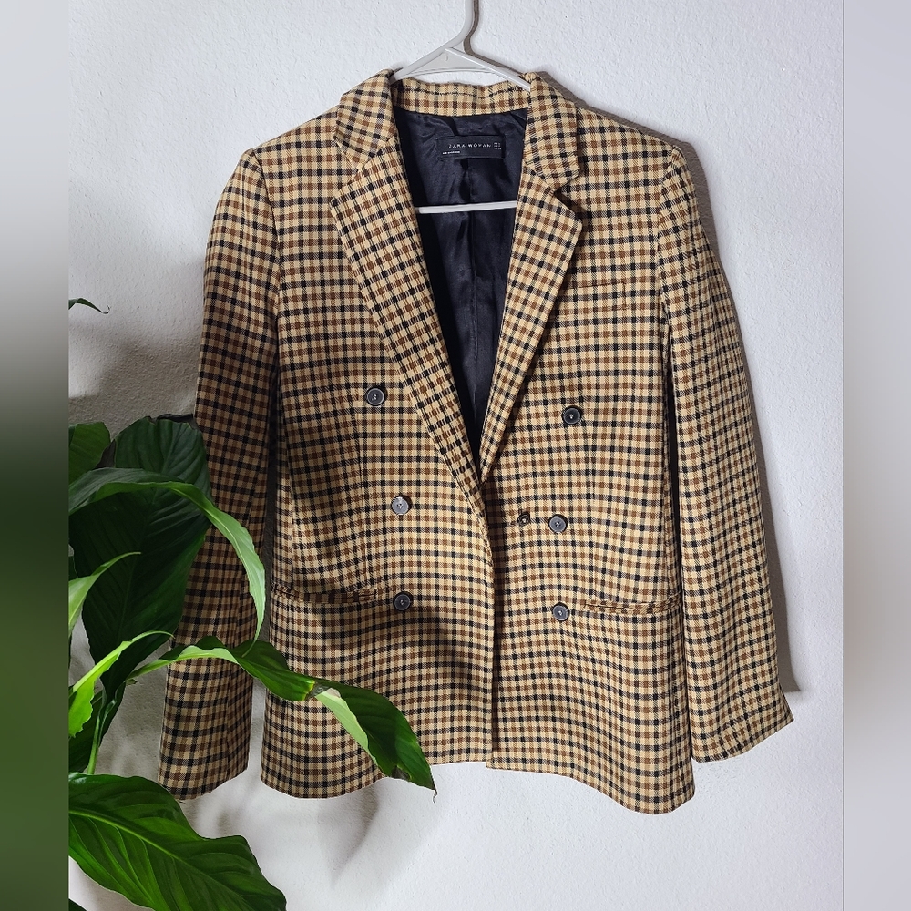 Zara Plaid Blazer.